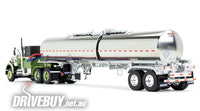 DCP by First Gear Dark Green/Olive White Western Star 4900 Truck w/ Vintage Sleeper & Chemical Tank Trailer 1/64