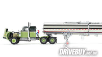 DCP by First Gear Dark Green/Olive White Western Star 4900 Truck w/ Vintage Sleeper & Chemical Tank Trailer 1/64