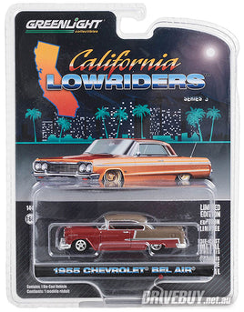 Greenlight California Lowriders 1955 Chevy Bel Air in Ruby Red & Coffee 1/64