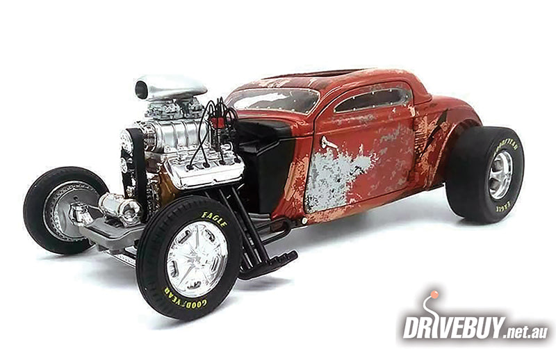 1934 Blown Altered Coupe 1/18 – ACME GMP Diecast – Rusted Steel