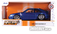 
              Jada Big Time Muscle 1989 Ford Mustang GT in Electric Blue 1/24
            