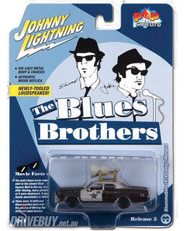 Johnny Lightning Pop Culture Blues Brothers w/Roof Speaker 1974 Dodge Monaco 1/64