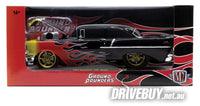 M2 Machines 1957 Chevy 150 Black w/Flames Fuel Injected 1/24