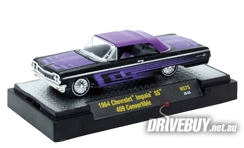 ホビー・楽器・アート '64 Chevy Impala SS 2'n1 1964 Chevy Impala SS 409 Convertible 1/64 - M2 Diecast - Black