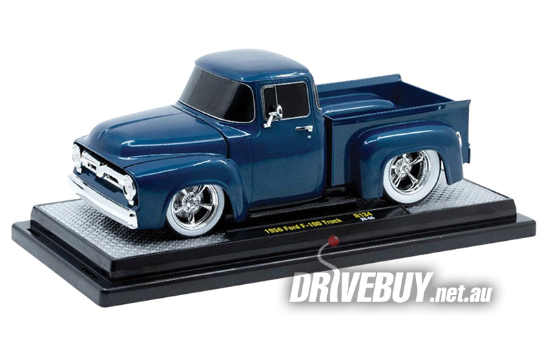 1956 Ford F100 Pickup 1/24 - M2 Diecast - Teal + Whitewalls| DriveBuy