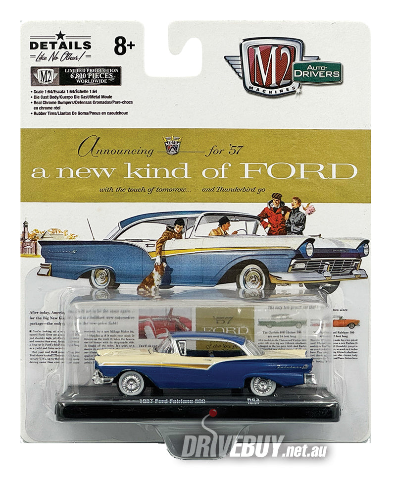 M2マシーン 1957 フォード COE & フォード・フェアレーン　500 M2 Machines 1957 Ford Fairlane 500 10-20 Auto-Drivers real rubber