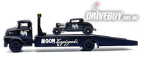 
              M2 Machines Moon Equipped 1956 Ford COE & 1932 Ford 3W Coupe in Matte Black 1/64
            