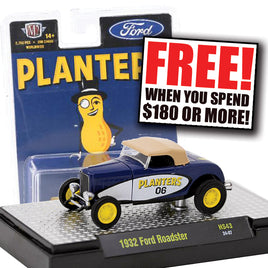 GIFT WITH PURCHASE! M2 Machines Planters Nuts 1932 Ford Roadster 1/64