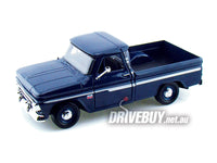MotorMax 1966 Chevy Pickup (Dark Blue) & Camper Trailer 1/24