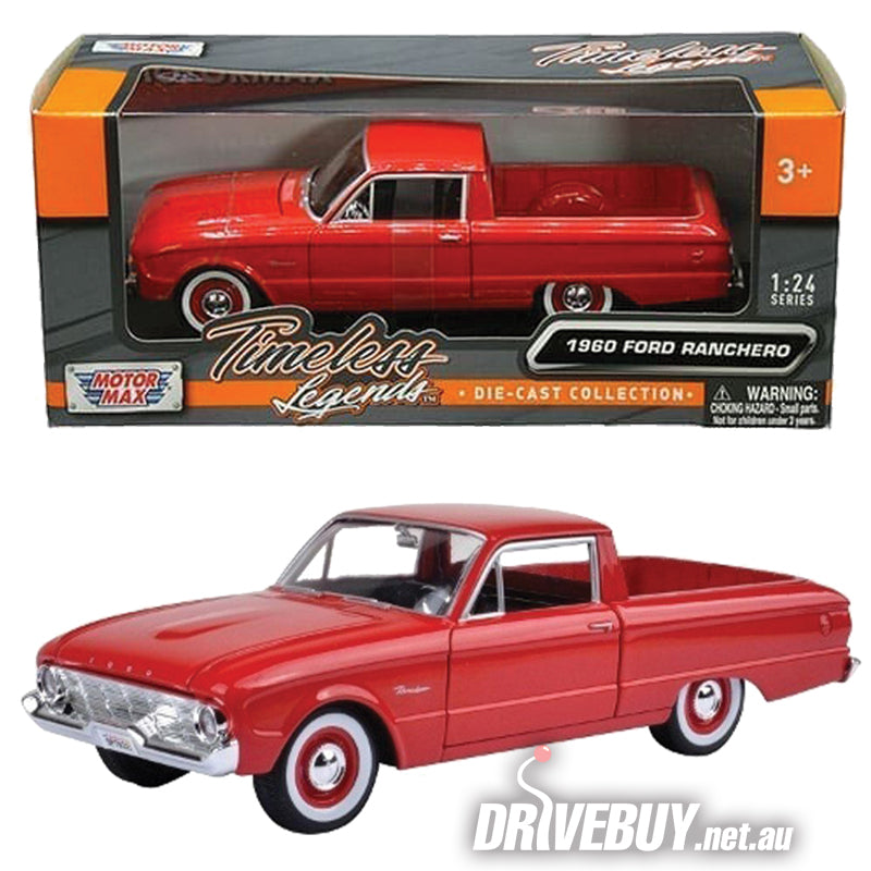 モーターマックス 1/24 1960 フォード ランチェロ RED Amazon.com: 1960 Ford Falcon Ranchero Pickup Red 1/24 by Motormax