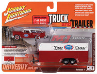 Johnny Lightning NHRA Drag Safari 1955 Chevy Nomad & Trailer 1/64