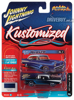Johnny Lightning Kustomized 1957 Chevy in Blue Metallic 1/64