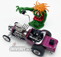 
              Rat Fink Mothers Worry Ford T-Bucket and Figurine 1/18 - ACME Diecast - Purple
            