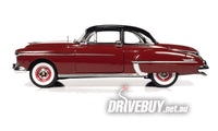 
              Auto World 1950 Oldsmobile Rocket 88 Holiday Coupe in Maroon 1/18
            