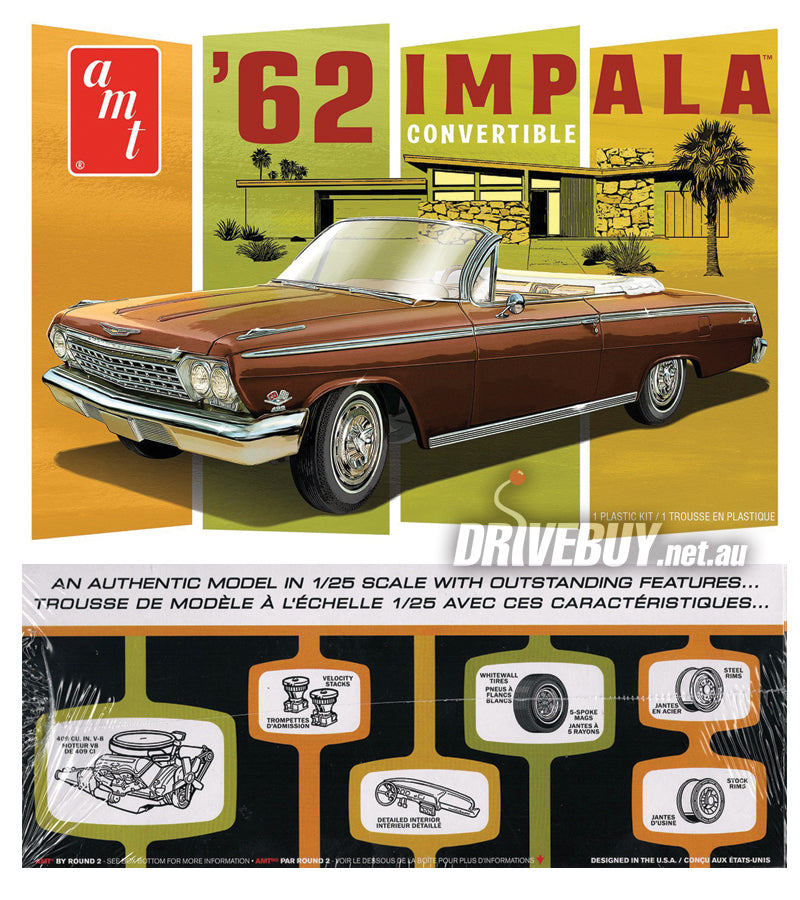 AMT 1962 Chevy Impala Convertible Model Kit 1/25| DriveBuy