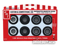 
              M&H Drag Slick Tyre Pack 1/25 - AMT Model Kit - piecrust 8.20-15
            