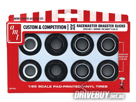 M&H Drag Slick Tyre Pack 1/25 - AMT Model Kit - piecrust 8.20-15