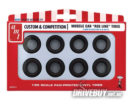 Red Line Tyre Pack 1/25 - AMT Model Kit - Muscle Car F60-15 L60-15