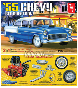 AMT 1955 Chevy Bel Air Two Door Sedan Model Kit 1/25