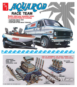 AMT Aqua Rod Race Team 1975 Chevy Van + Race Boat + Trailer 1/25