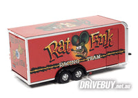 
              AUTOWORLD RAT FINK RACING TEAM TRAILER 1/64
            