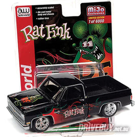 MIJO EXCLUSIVE AUTOWORLD RAT FINK 1981 CHEVY SILVERADO PICKUP 1/64