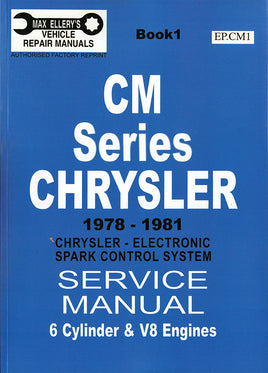 Chrysler CM 1978-1981 Valiant Service Manual Book#1