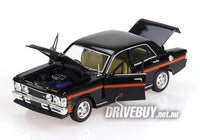 
              Ford XW GTHO Falcon 1/32.. DDA Diecast.. Black w/ Orange Stripe
            