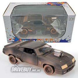 1973 Ford XB Falcon Mad Max MFP Interceptor (Muddy) 1/24 – DDA Diecast - Black