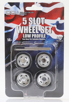 
              Ford 5 Slot Wheel and Tyre Set 1/24 - DDA Model Kit - Slammed Low Profile
            