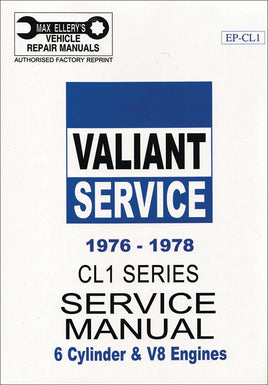 Ellery Chrysler CL-Series 1976-1978 Valiant Service Manual Book#1