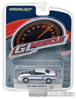 
              1973 Ford Falcon XB Max Max Interceptor 1/64 - Greenlight Diecast - White + Stripes
            