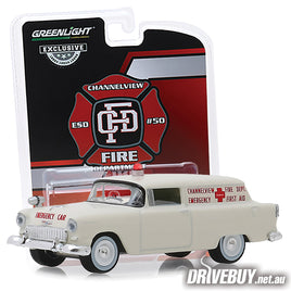 1955 Chevy Sedan Delivery Channelview Fire Dept. 1/64 – GreenLight - white