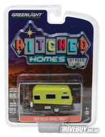 
              1958 Siesta Travel Trailer Caravan 1/64 – GreenLight Diecast – Yellow/Brown
            