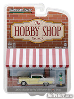 
              1955 Chevrolet Bel Air with Woman Figure 1/64 – GreenLight Hobby Shop - Yellow
            