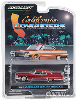 Greenlight California Lowriders 1973 Cadillac Coupe DeVille in Maroon 1/64
