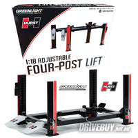 
              Greenlight Adjustable Four-Post Lift/Hoist Hurst Livery 1/18
            