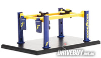 
              Four-Post Lift/Hoist Goodyear 1/64 - Greenlight Diecast - Blue Yellow
            