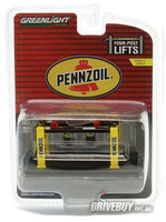
              Four-Post Lift/Hoist Pennzoil 1/64 - Greenlight Diecast - Black Yellow
            
