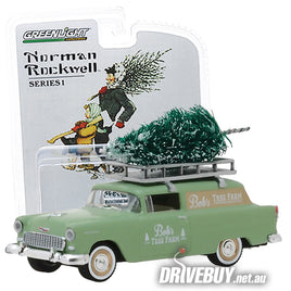 1955 Chevy Sedan Delivery Bob's Tree Farm 1/64 - Greenlight Diecast - Green