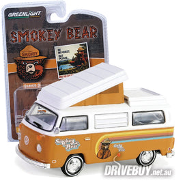 Greenlight Smokey Bear 1974 Volkswagen T2 Westfalia Campmobile 1/64