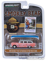 
              Greenlight Smokey Bear 1955 Chevy Townsman Wagon + Canoe 1/64
            