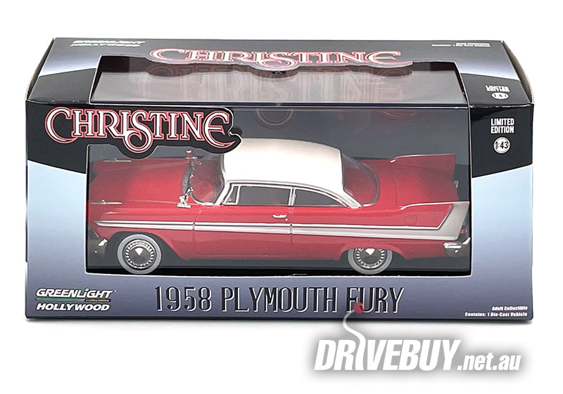 Voiture miniature PLYMOUTH FURY 1958 ROUGE ET BLANCHE CHRISTINE - Collection Voiture miniature PLYMOUTH FURY 1958 ROUGE ET BLANCHE CHRISTINE - Collection