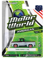 
              1956 Ford F100 Pickup 1/64 - Greenlight Diecast - Silver Grey
            