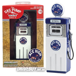 1951 Wayne 505 Vintage Gas Pump 1/18 - Greenlight Diecast - Ace High Gasoline