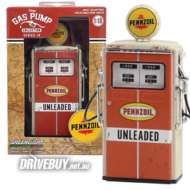 1954 Tokheim 350 Twin Vintage Gas Pump 1/18 - Greenlight Diecast - Pennzoil