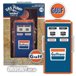 1954 Tokheim 350 Twin Vintage Gas Pump 1/18 - Greenlight Diecast - Gulftane