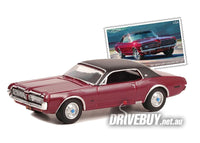 
              1967 Mercury Cougar XR7 GT 1/64 - Greenlight Diecast - USPS Dark Red
            