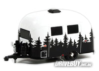 
              1961 Airstream Bambi 16' Caravan 1/64 Diecast - Greenlight Hitched Homes - Black White
            
