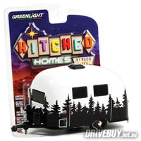
              1961 Airstream Bambi 16' Caravan 1/64 Diecast - Greenlight Hitched Homes - Black White
            